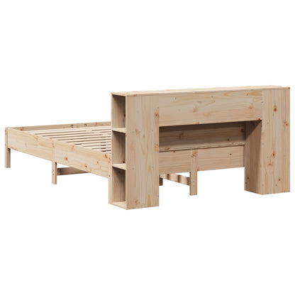 Letto Libreria senza Materasso 120x200cm Legno Massello di Pino - homemem39