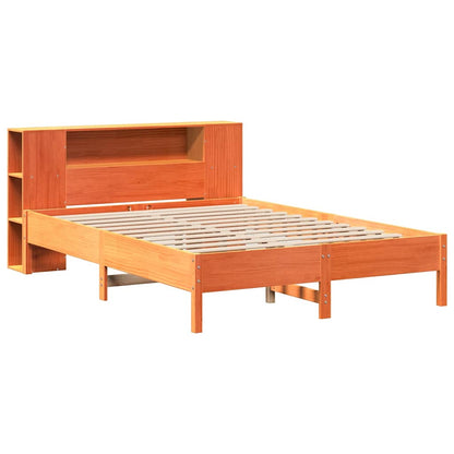 Letto Libreria senza Materasso Marrone Cera 140x190 cm in Pino - homemem39