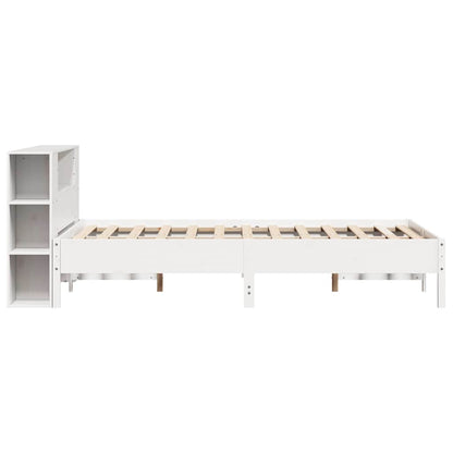 Letto Libreria senza Materasso Bianco 135x190 cm Legno di Pino - homemem39