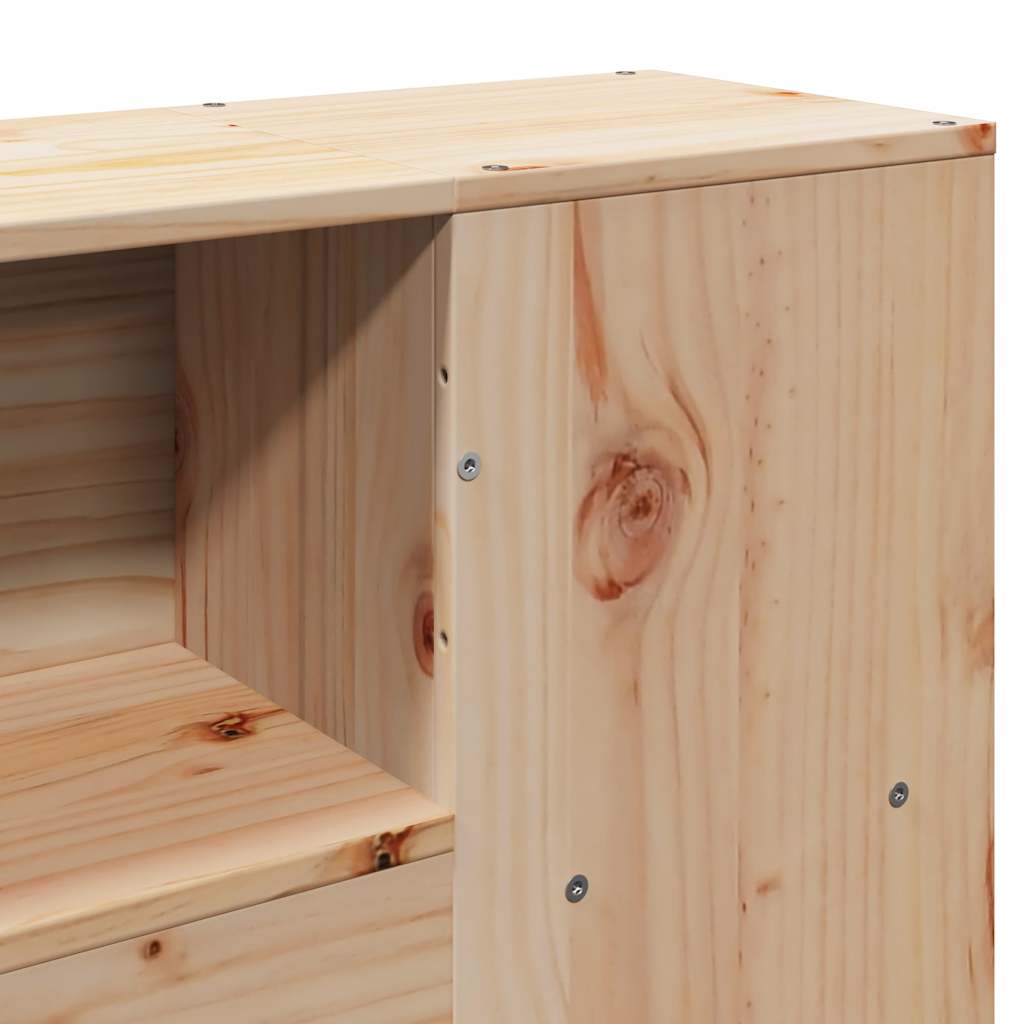 Letto Libreria senza Materasso 120x190 cm in Legno di Pino - homemem39