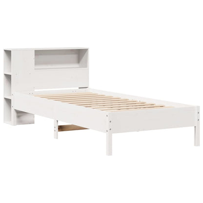Letto Libreria senza Materasso Bianco 100x200 cm Legno di Pino - homemem39