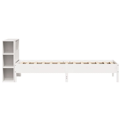 Letto Libreria senza Materasso Bianco 100x200 cm Legno di Pino - homemem39