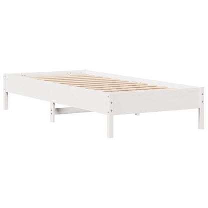 Letto Libreria senza Materasso Bianco 100x200 cm Legno di Pino - homemem39