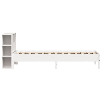 Letto con Libreria senza Materasso 75x190 cm in Legno Pino