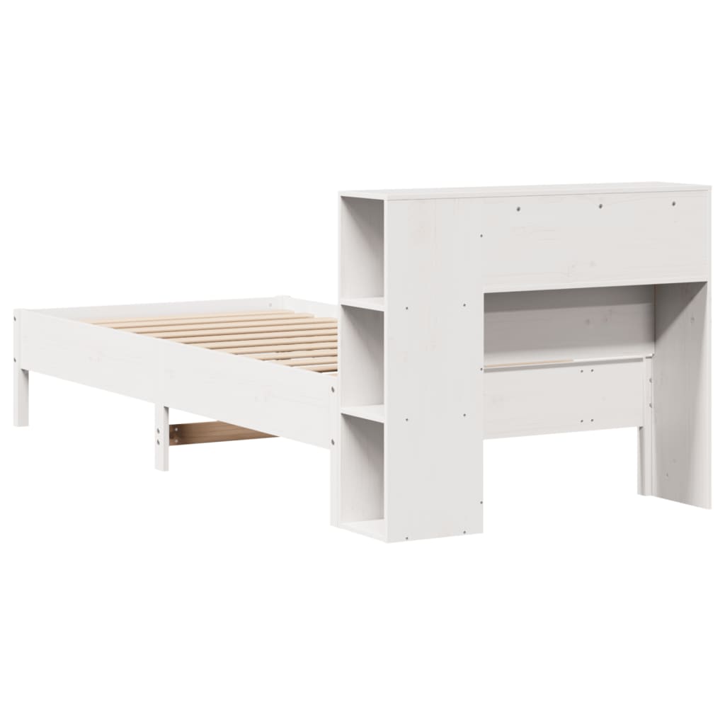 Letto con Libreria senza Materasso 75x190 cm in Legno Pino