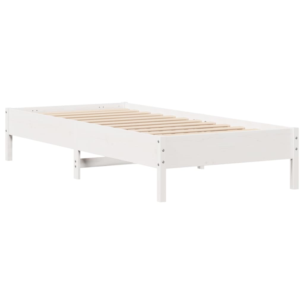 Letto con Libreria senza Materasso 75x190 cm in Legno Pino