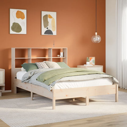 Letto Libreria senza Materasso 160x200 cm in Legno di Pino - homemem39