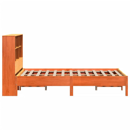 Letto Libreria senza Materasso Marrone Cera 160x200 cm in Pino | homemem39