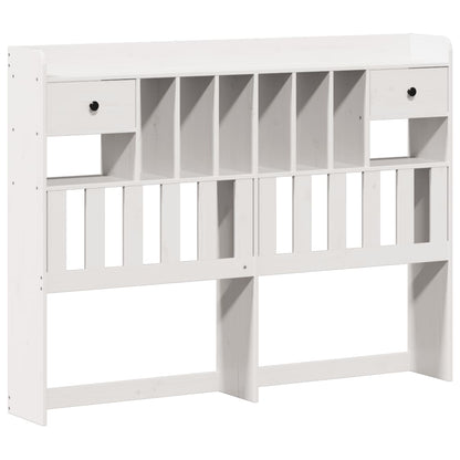 Letto Libreria senza Materasso Bianco 160x200 cm Legno di Pino - homemem39