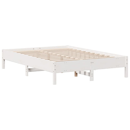 Letto Libreria senza Materasso Bianco 160x200 cm Legno di Pino - homemem39