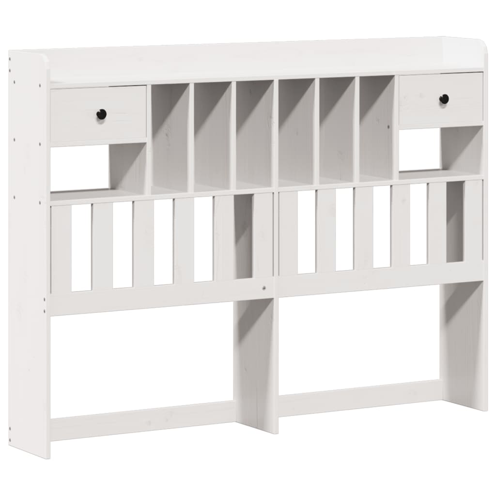 Letto Libreria senza Materasso Bianco 140x200 cm Legno di Pino - homemem39