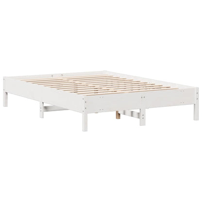 Letto Libreria senza Materasso Bianco 140x200 cm Legno di Pino - homemem39