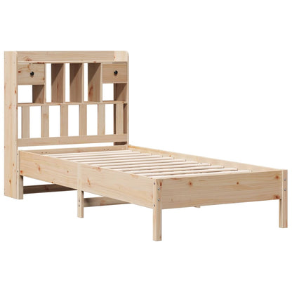 Letto Libreria senza Materasso 90x200 cm Legno Massello Pino - homemem39