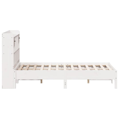 Letto Libreria senza Materasso Bianco 140x190 cm Legno di Pino - homemem39