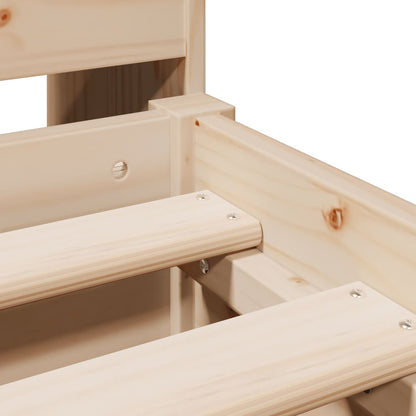 Letto Libreria senza Materasso 135x190 cm in Legno di Pino - homemem39