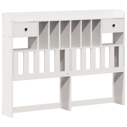 Letto Libreria senza Materasso Bianco 135x190 cm Legno di Pino - homemem39