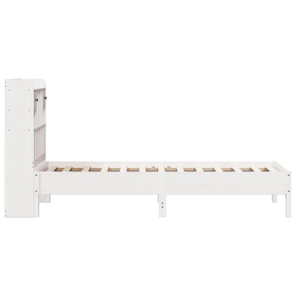 Letto Libreria senza Materasso Bianco 90x190 cm Massello Pino - homemem39