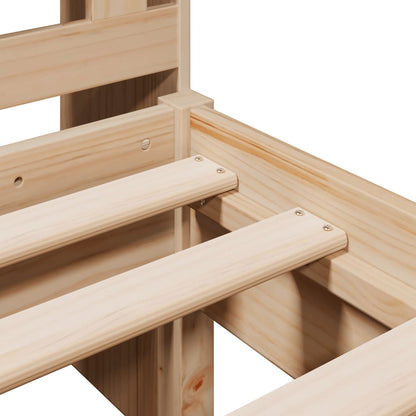 Giroletto con Libreria senza Materasso 75x190 cm in Legno Pino - homemem39