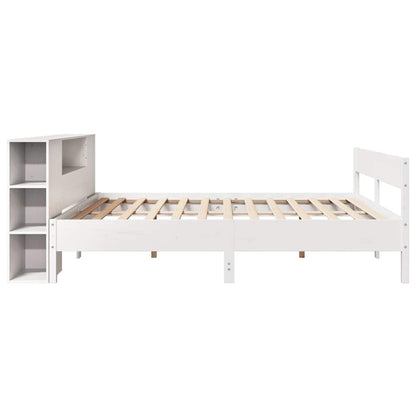 Letto Libreria senza Materasso Bianco 200x200 cm Legno di Pino - homemem39