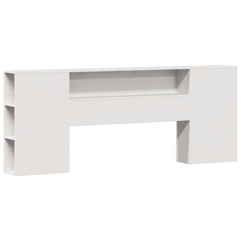 Letto Libreria senza Materasso Bianco 200x200 cm Legno di Pino - homemem39