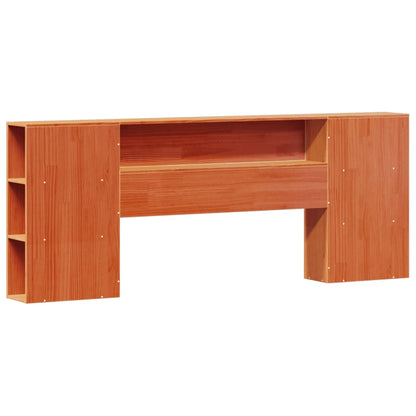 Letto Libreria senza Materasso Marrone Cera 200x200 cm in Pino - homemem39