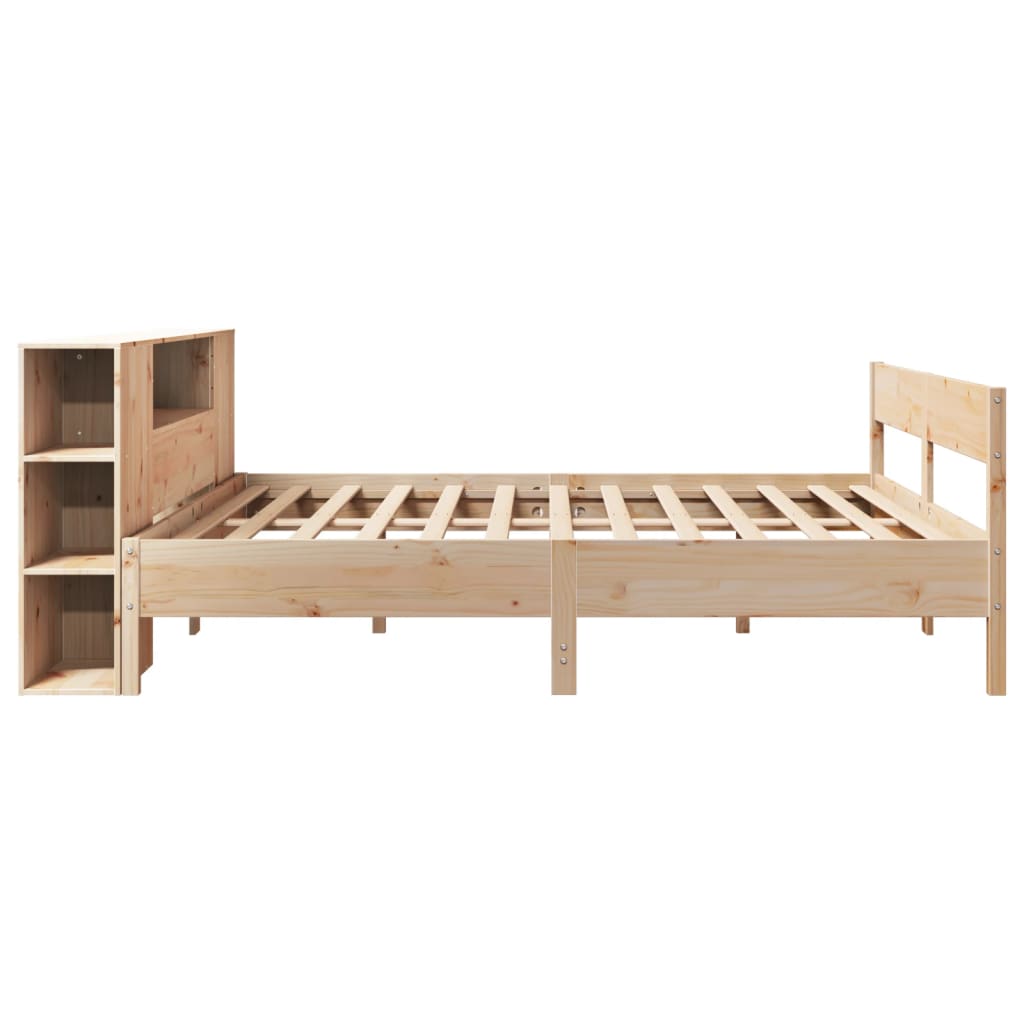 Letto Libreria senza Materasso 180x200 cm in Legno di Pino - homemem39