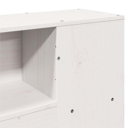 Letto Libreria senza Materasso Bianco 150x200 cm Legno di Pino | homemem39