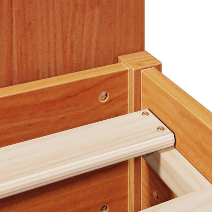 Letto Libreria senza Materasso Marrone Cera 150x200 cm in Pino | homemem39