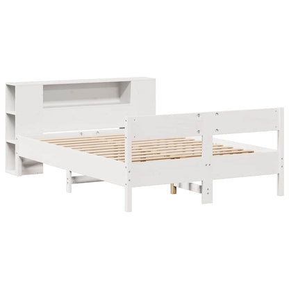 Letto Libreria senza Materasso Bianco 140x200 cm Legno di Pino - homemem39
