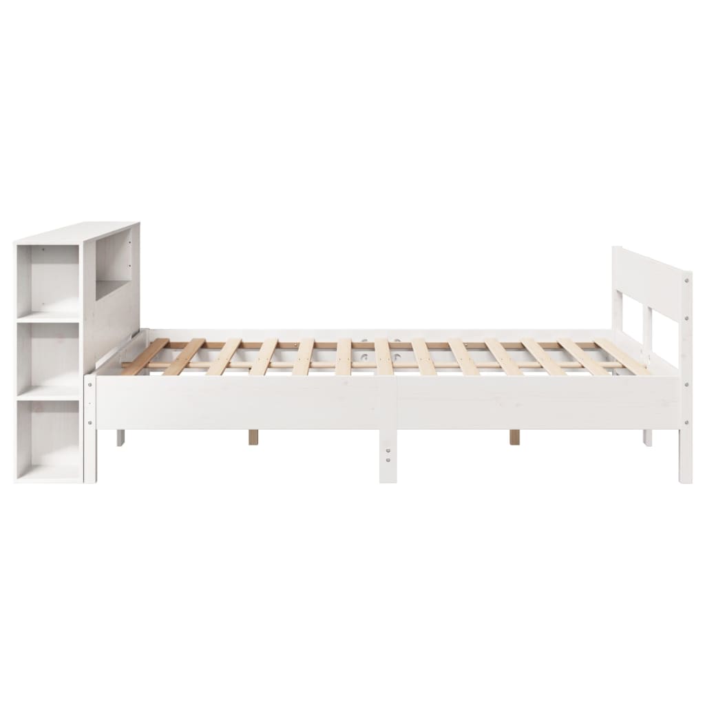 Letto Libreria senza Materasso Bianco 120x200 cm Legno di Pino