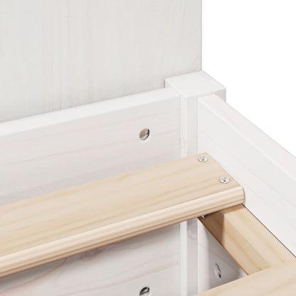 Letto Libreria senza Materasso Bianco 100x200 cm Legno di Pino - homemem39