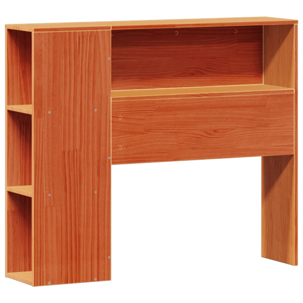 Letto Libreria senza Materasso Marrone Cera 100x200 cm in Pino