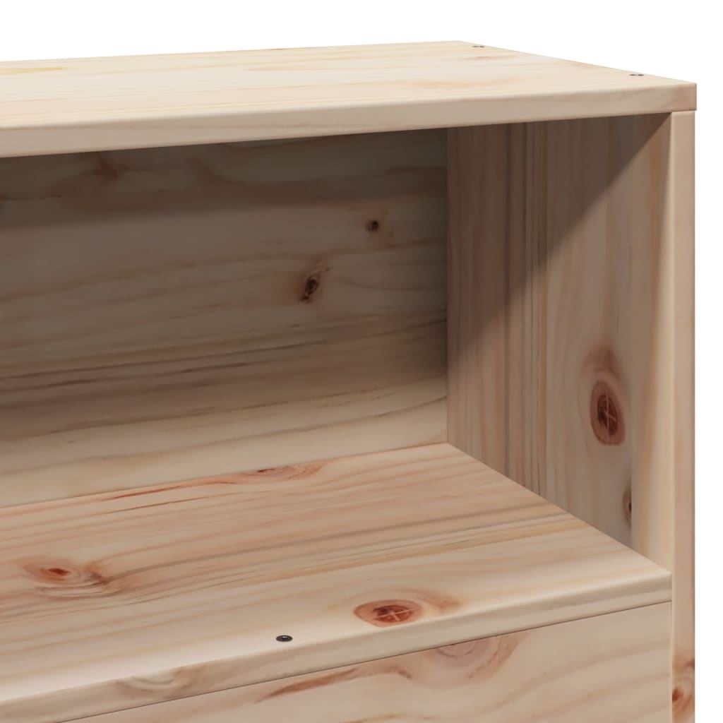Giroletto con Libreria senza Materasso 75x190 cm in Legno Pino | homemem39