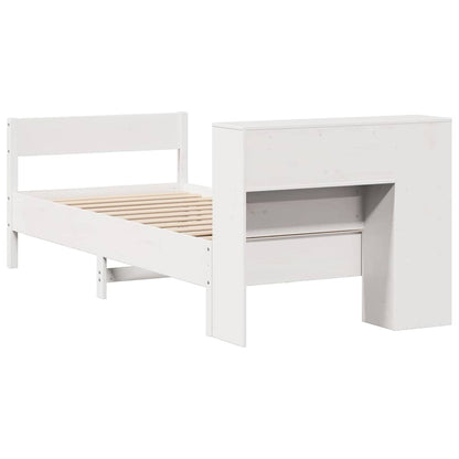 Letto con Libreria senza Materasso 75x190 cm in Legno Pino - homemem39