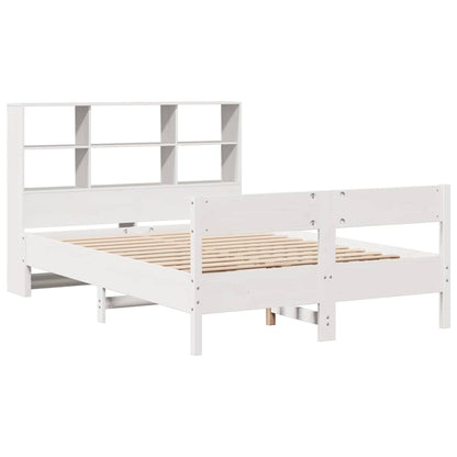 Letto Libreria senza Materasso Bianco 160x200 cm Legno di Pino | homemem39