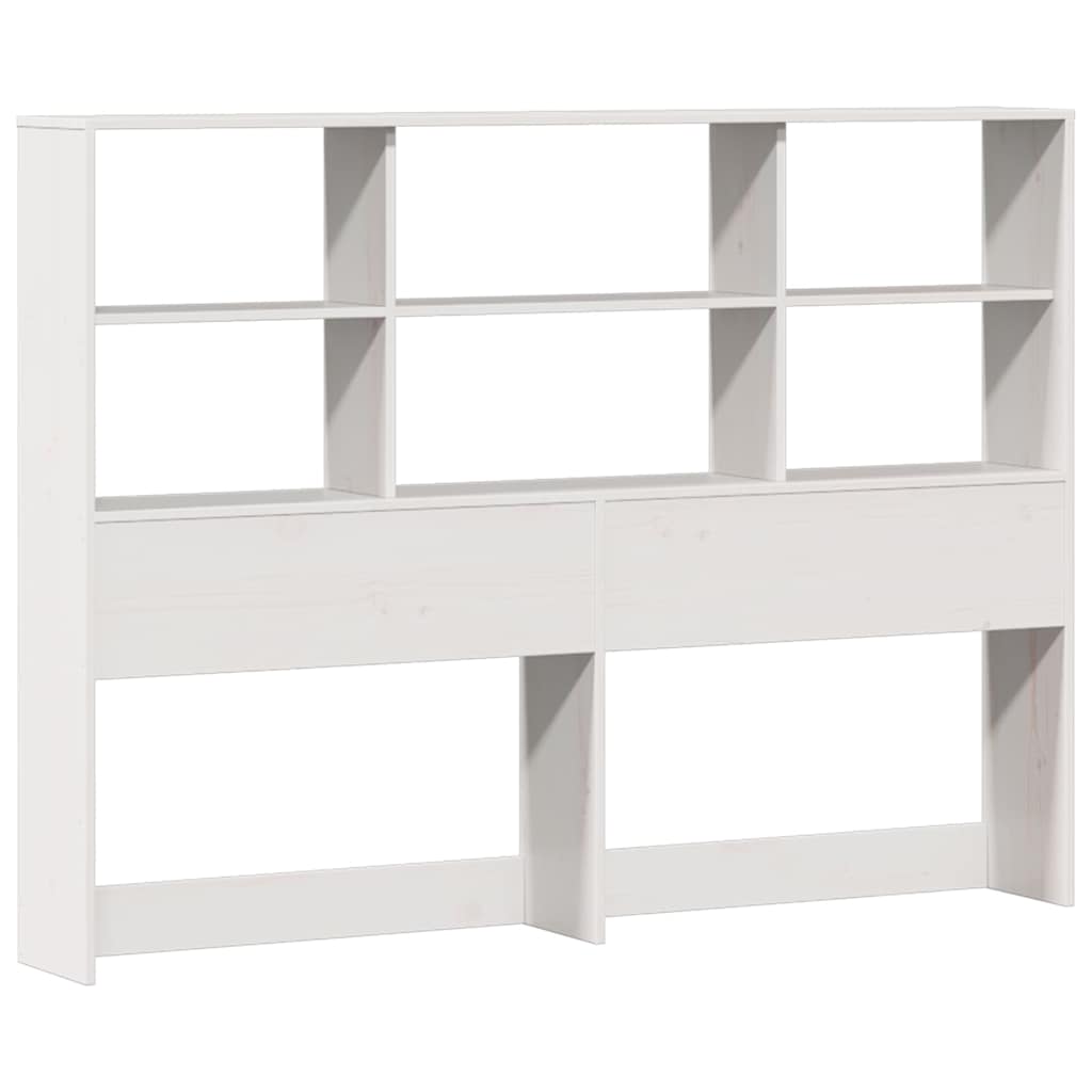 Letto Libreria senza Materasso Bianco 160x200 cm Legno di Pino | homemem39