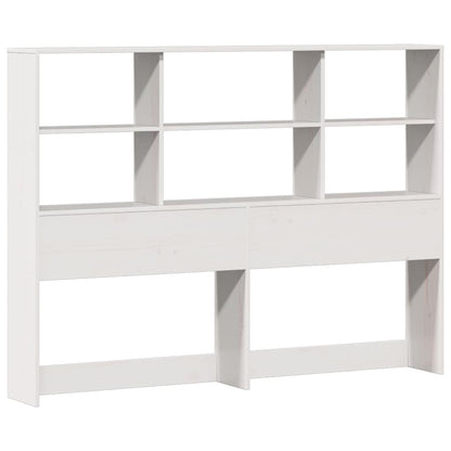 Letto Libreria senza Materasso Bianco 160x200 cm Legno di Pino | homemem39