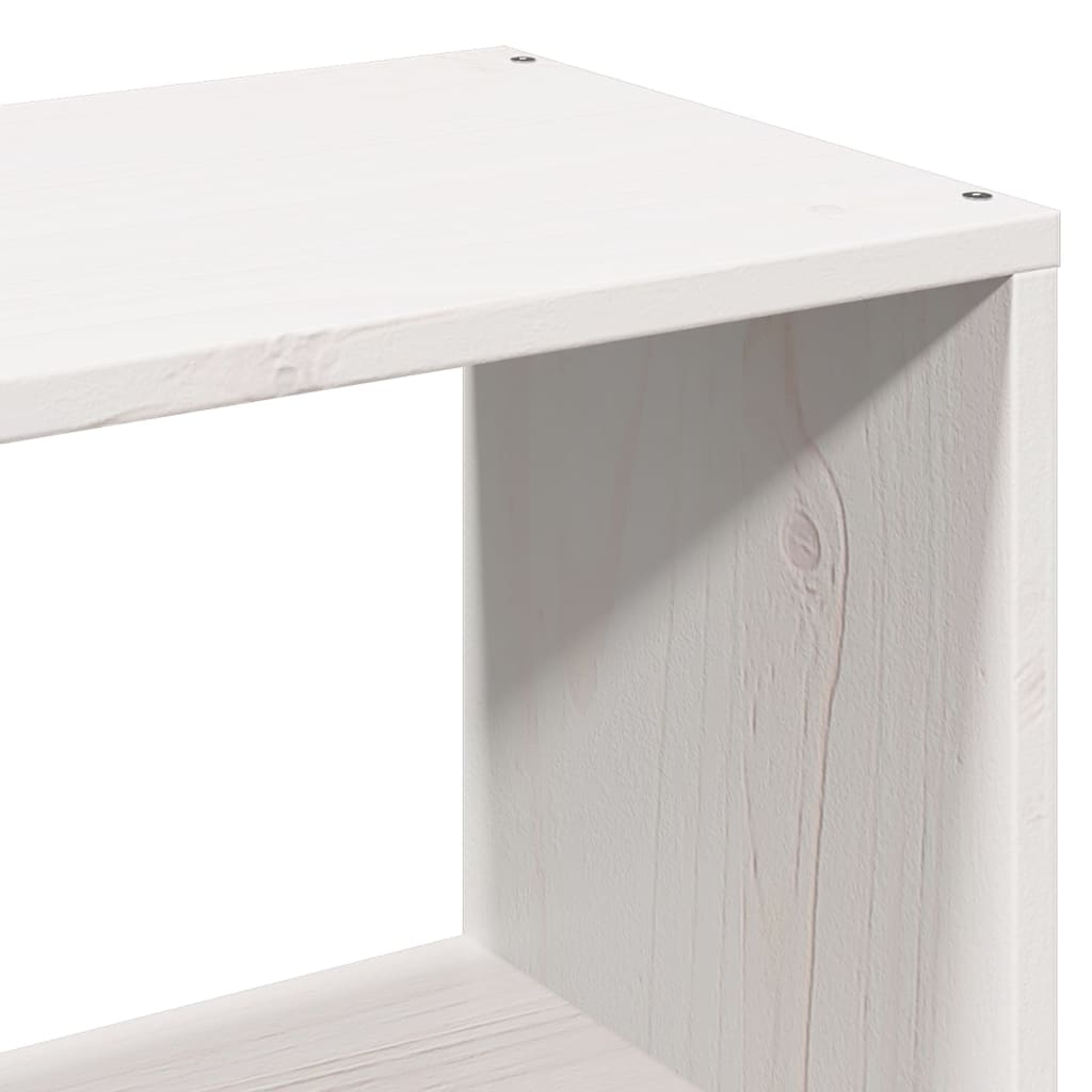 Letto Libreria senza Materasso Bianco 160x200 cm Legno di Pino | homemem39