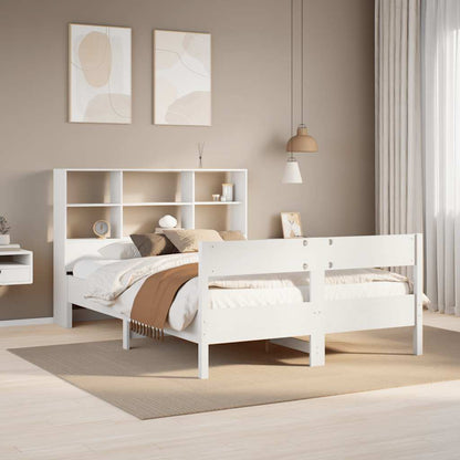 Letto Libreria senza Materasso Bianco 160x200 cm Legno di Pino