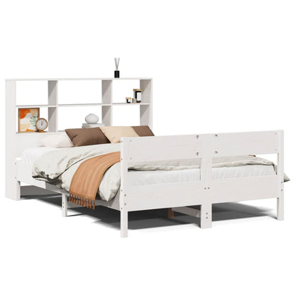 Letto Libreria senza Materasso Bianco 140x200 cm Legno di Pino - homemem39