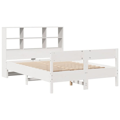 Letto Libreria senza Materasso Bianco 140x200 cm Legno di Pino - homemem39