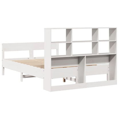 Letto Libreria senza Materasso Bianco 140x200 cm Legno di Pino - homemem39