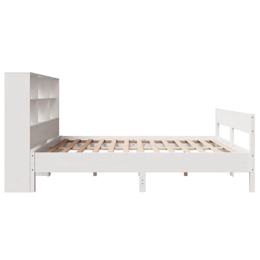 Letto Libreria senza Materasso Bianco 120x200 cm Legno di Pino - homemem39