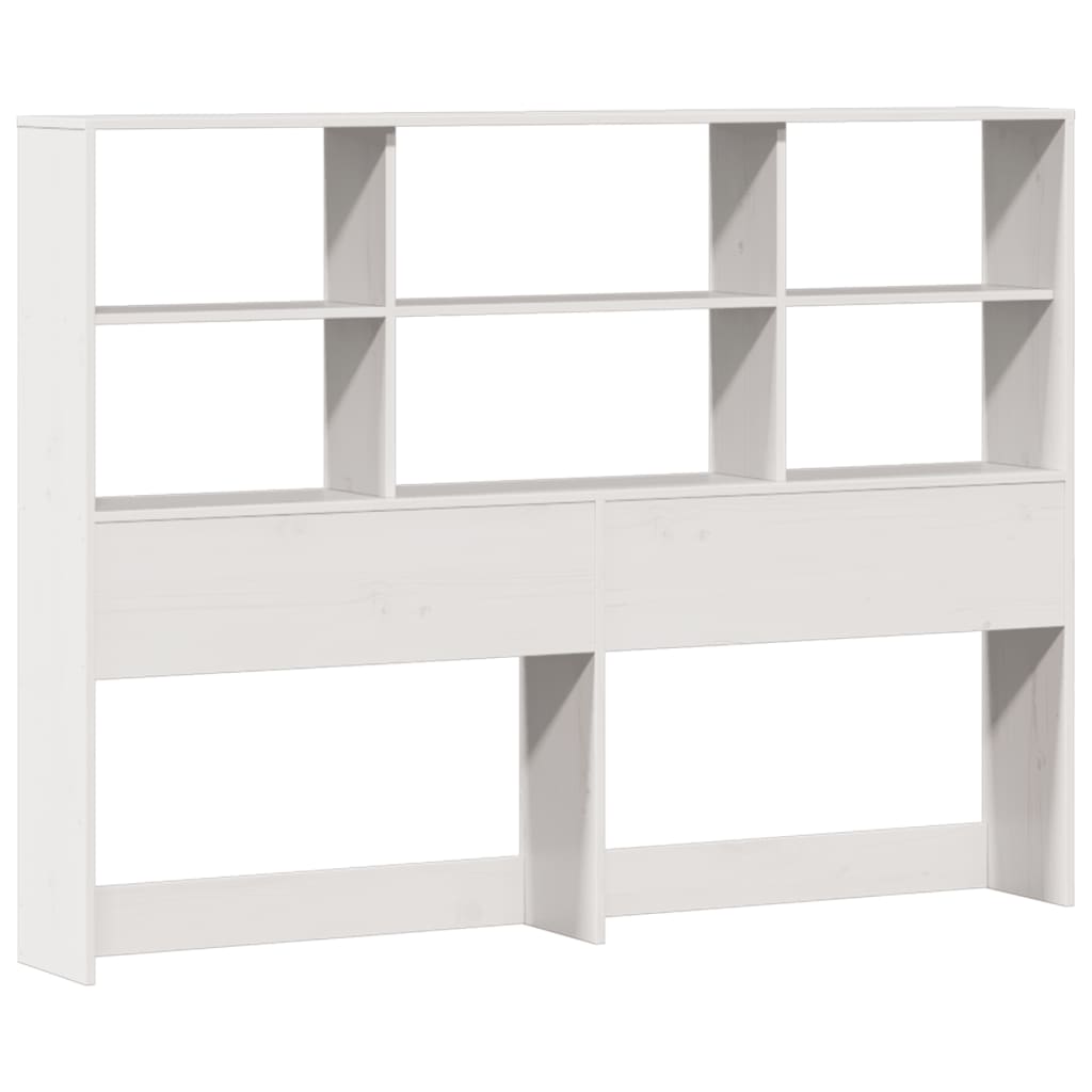 Letto Libreria senza Materasso Bianco 140x190 cm Legno di Pino - homemem39