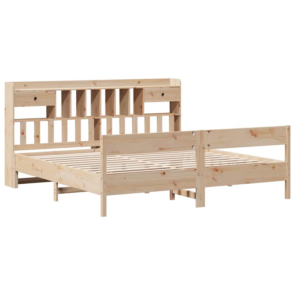 Letto Libreria senza Materasso Legno di Pino