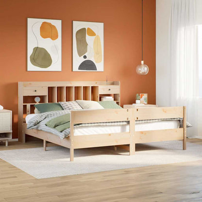 Letto Libreria senza Materasso Legno di Pino