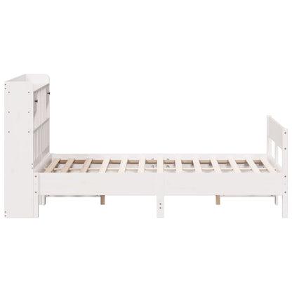 Letto Libreria senza Materasso Bianco 160x200 cm Legno di Pino - homemem39