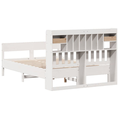 Letto Libreria senza Materasso Bianco 160x200 cm Legno di Pino - homemem39