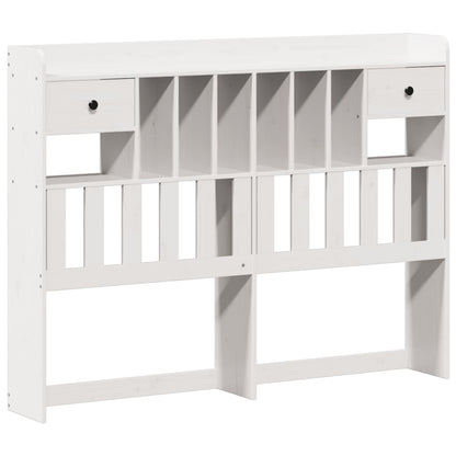 Letto Libreria senza Materasso Bianco 140x190 cm Legno di Pino - homemem39
