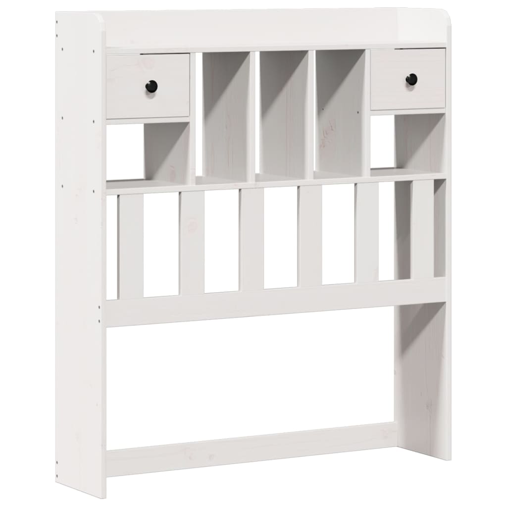 Letto Libreria senza Materasso Bianco 90x190 cm Massello Pino - homemem39